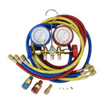 5FT AC-Diagnose-Manometer-Set – Kompatibel mit den Kältemitteln R134A, R12, R22, R502, inklusive Kupplungen und Adapter für Kfz-Klimaanlagen